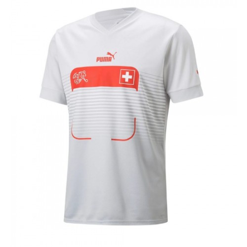 Switzerland Granit Xhaka #10 Replica Away Shirt World Cup 2022 Short Sleeve